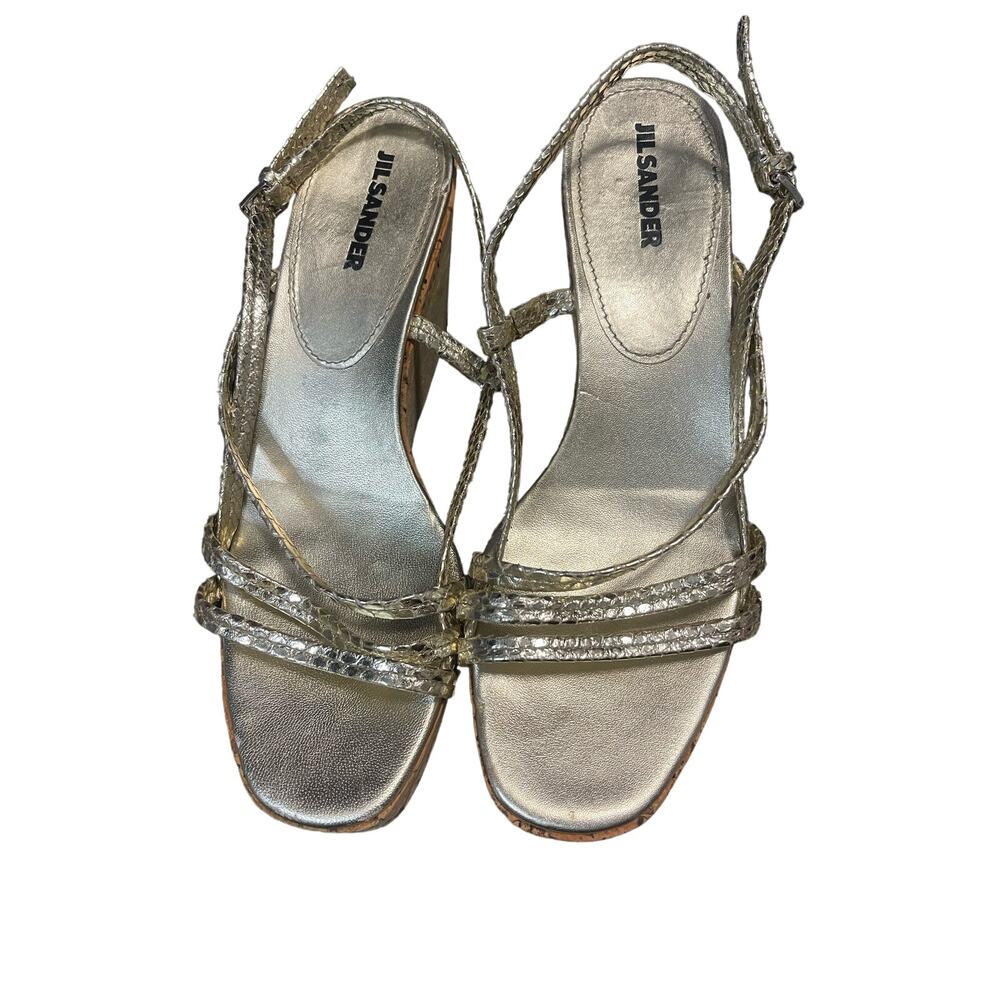 Jil Sander Gold Platform Sandal Women's Size 37